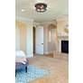 Thumbnail4 of Clarion 16" Wide Bronze 3-Light Ceiling Light more views