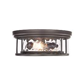 Image5 of Clarion 16" Wide Bronze 3-Light Ceiling Light more views