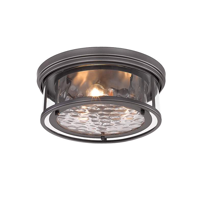 Image 6 Clarion 16" Wide Bronze 3-Light Ceiling Light more views