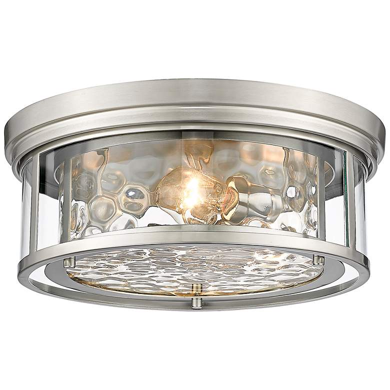 Image 3 Clarion 16" Wide Brushed Nickel 3-Light Ceiling Light