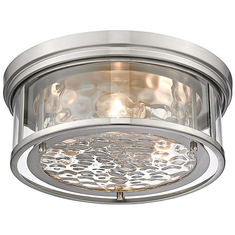 Image 6 Clarion 16" Wide Brushed Nickel 3-Light Ceiling Light more views