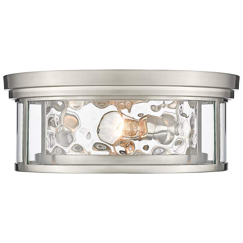 Image 7 Clarion 16" Wide Brushed Nickel 3-Light Ceiling Light more views
