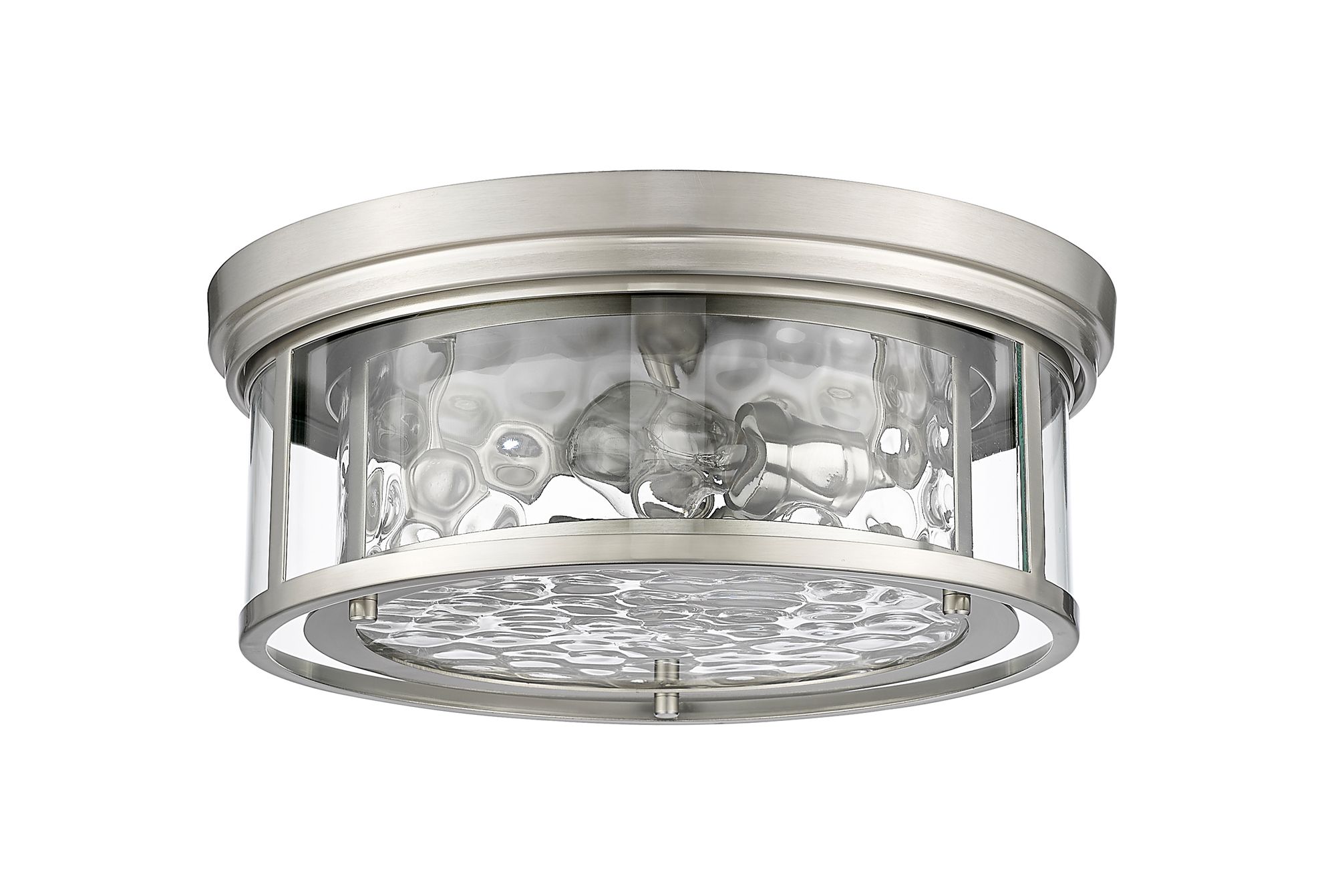 Clarion 16" Wide Brushed Nickel 3-Light Ceiling Light in scene