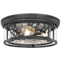 Clarion 16" Wide Matte Black 3-Light Ceiling Light
