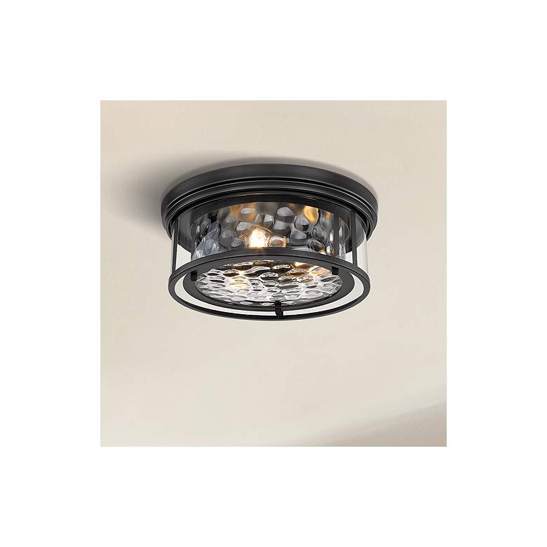 Image 1 Clarion 16" Wide Matte Black 3-Light Ceiling Light