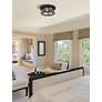 4_Clarion 16" Wide Matte Black 3-Light Ceiling Light more views