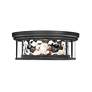 5_Clarion 16" Wide Matte Black 3-Light Ceiling Light more views