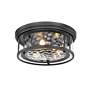 6_Clarion 16" Wide Matte Black 3-Light Ceiling Light more views