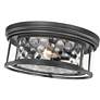 7_Clarion 16" Wide Matte Black 3-Light Ceiling Light more views