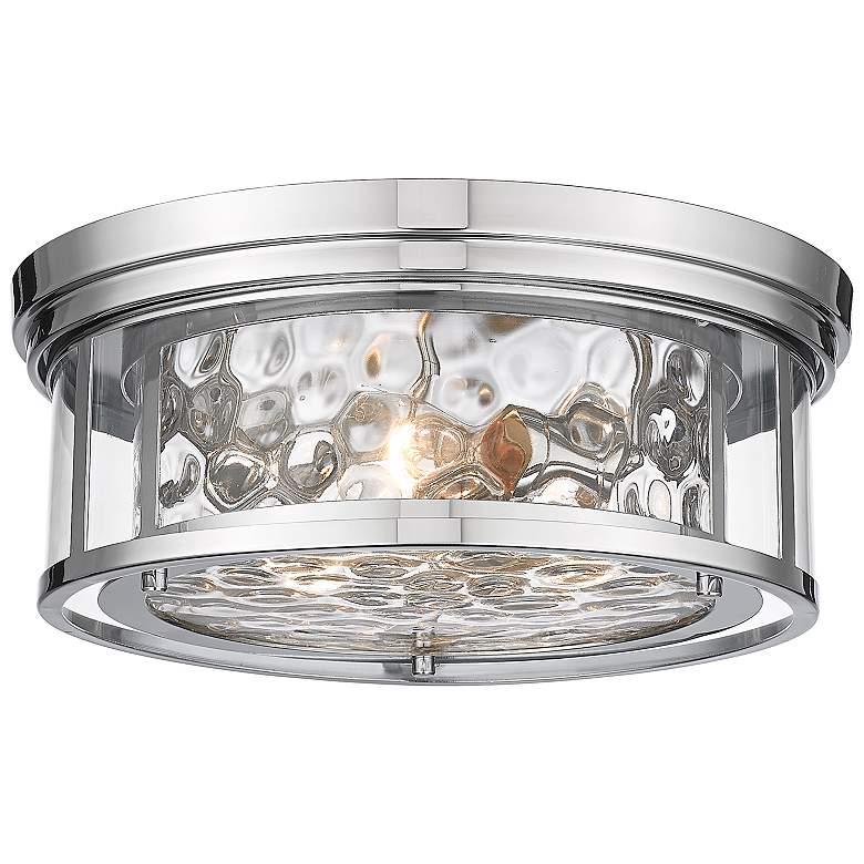 Image 3 Clarion 16" Wide Polished Nickel 3-Light Ceiling Light