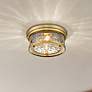 1_Clarion 16" Wide Rubbed Brass 3-Light Drum Ceiling Light