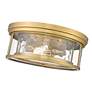 7_Clarion 16" Wide Rubbed Brass 3-Light Drum Ceiling Light more views