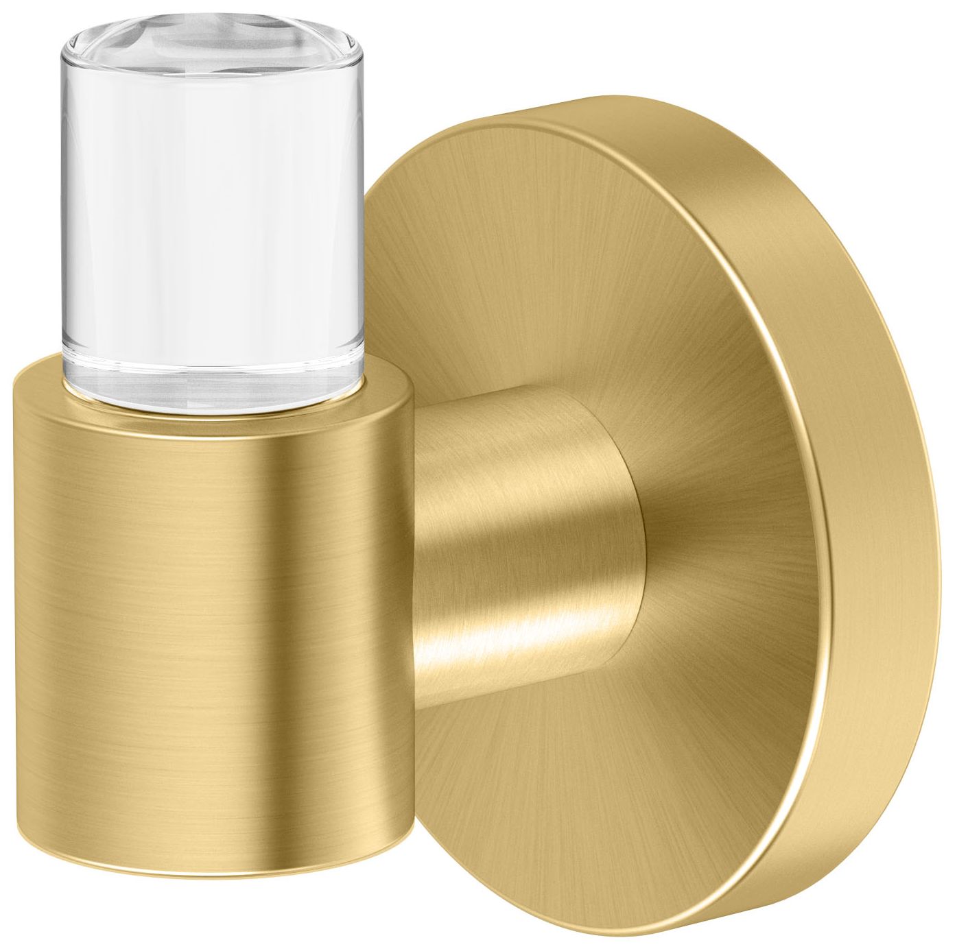 Image 3 Clarion 18" Towel Bar, Crystal-Clear Acrylic Brushed Brass more views