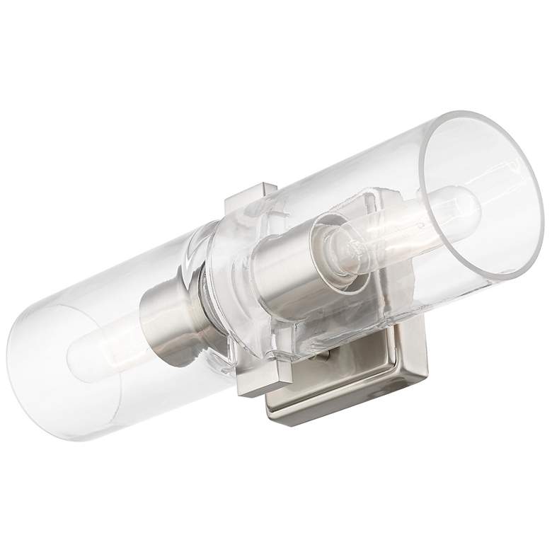 Image 7 Clarion 2 Light Brushed Nickel Vanity Sconce more views