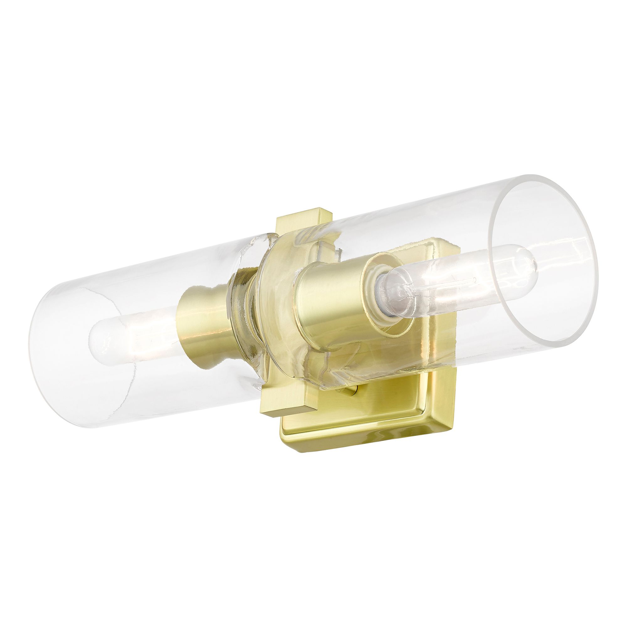 Clarion 2 Light Satin Brass Vanity Sconce