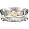 Clarion 20 3/4" Wide Brushed Nickel 4-Light Ceiling Light