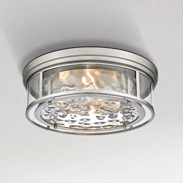 Image 1 Clarion 20 3/4" Wide Brushed Nickel 4-Light Ceiling Light