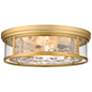 3_Clarion 20 3/4" Wide Olde Brass 4-Light Ceiling Light