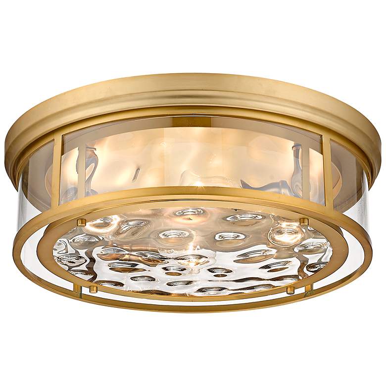 Image 6 Clarion 20 3/4" Wide Olde Brass 4-Light Ceiling Light more views