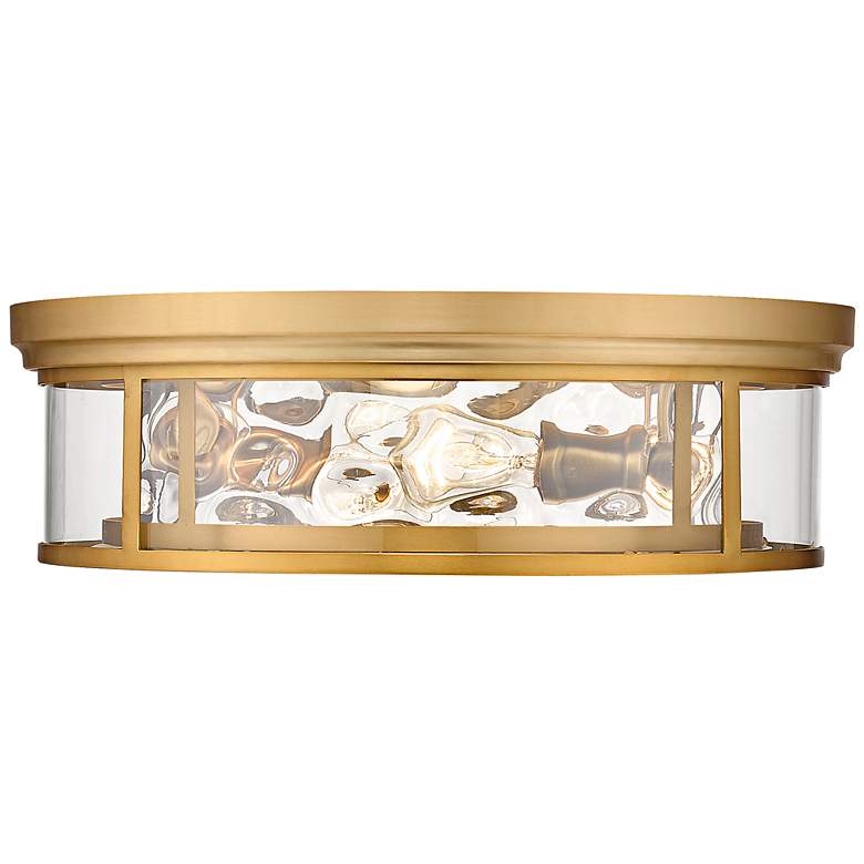 Image 7 Clarion 20 3/4" Wide Olde Brass 4-Light Ceiling Light more views