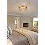 7_Clarion 20 3/4" Wide Olde Brass 4-Light Ceiling Light more views