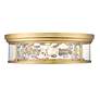 5_Clarion 20 3/4" Wide Rubbed Brass Ceiling Light more views
