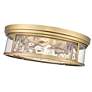 7_Clarion 20 3/4" Wide Rubbed Brass Ceiling Light more views