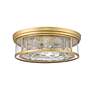 Clarion 20 3/4" Wide Rubbed Brass Ceiling Light