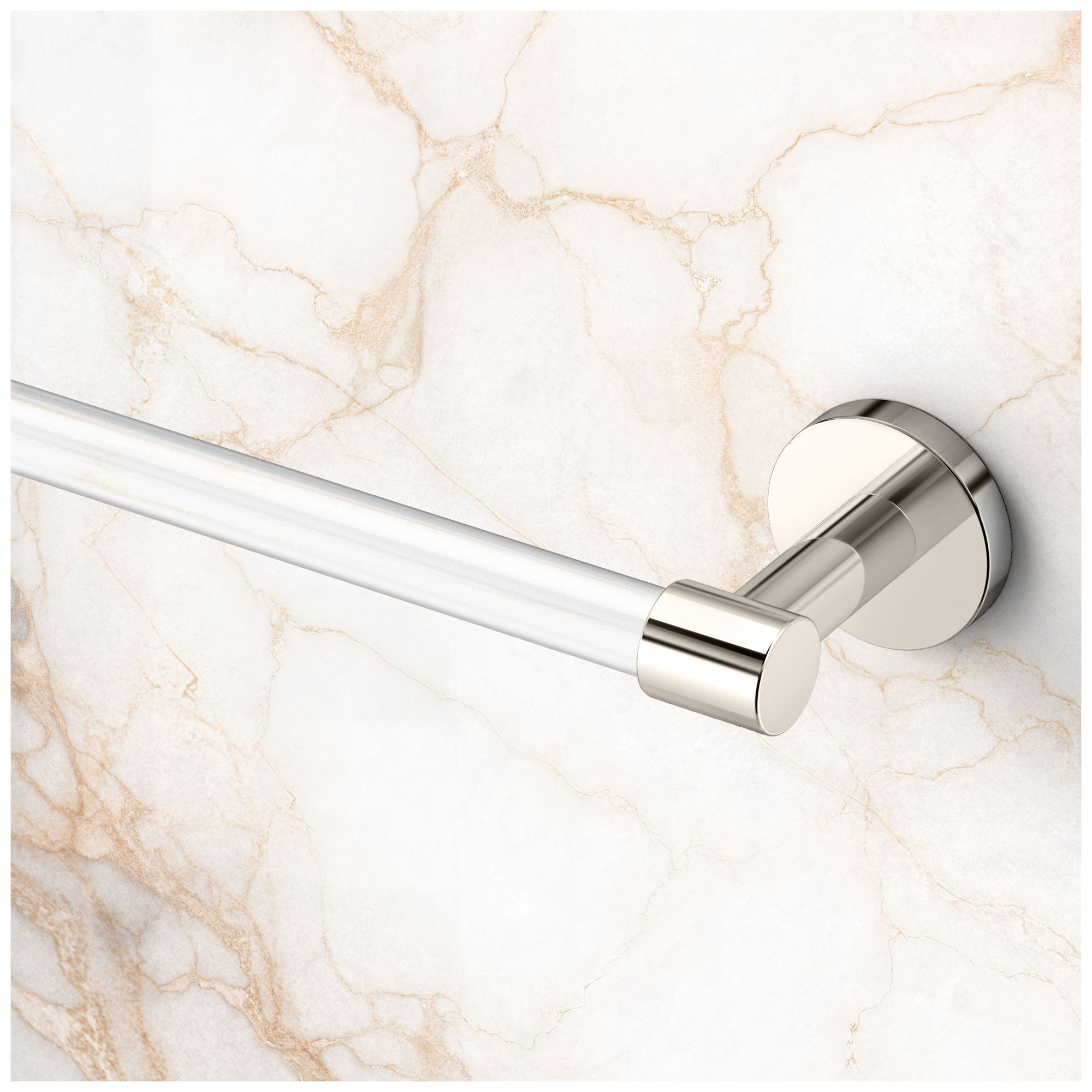 Image 2 Clarion 24" Towel Bar, Crystal-Clear Acrylic/Polished Nickel more views