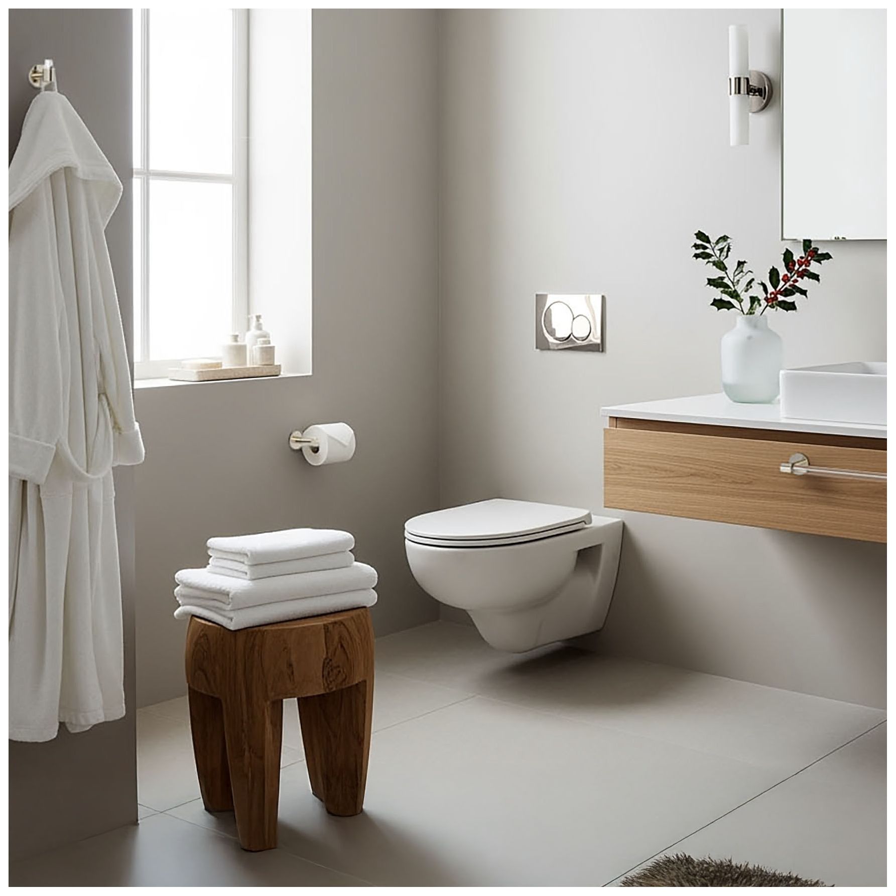 Image 3 Clarion 24" Towel Bar, Crystal-Clear Acrylic/Polished Nickel more views