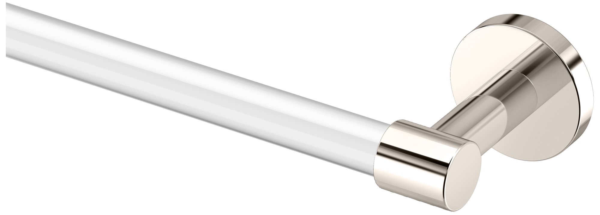 Image 4 Clarion 24" Towel Bar, Crystal-Clear Acrylic/Polished Nickel more views
