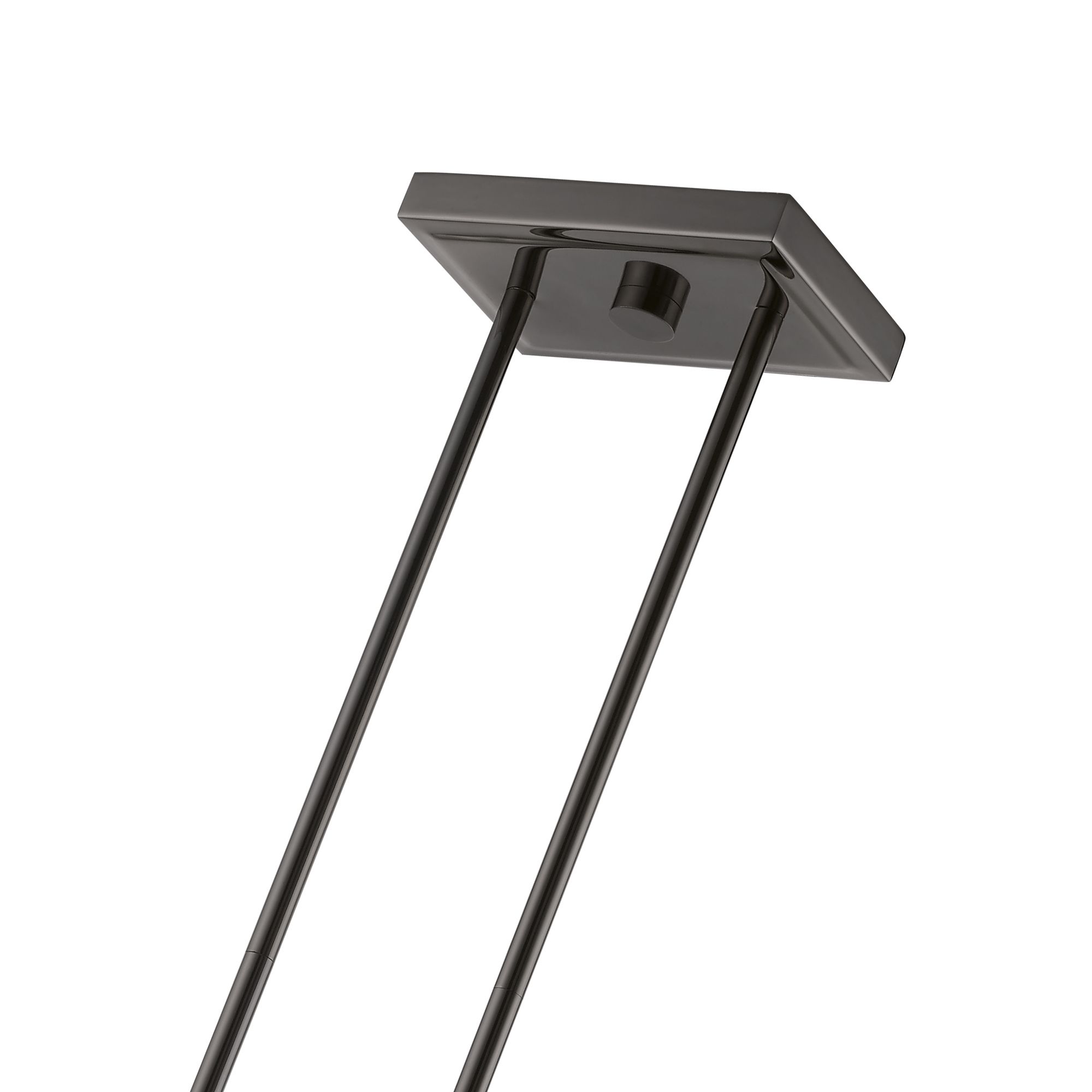 Clarion 3 Light Black Chrome Linear Chandelier