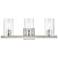 Clarion 3 Light Brushed Nickel Vanity Sconce