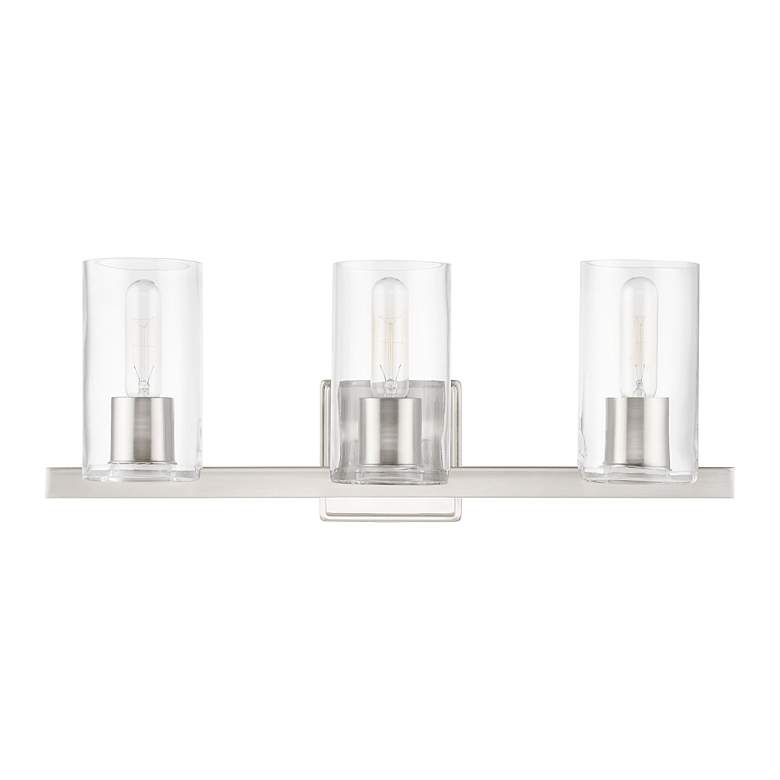 Image 3 Clarion 3 Light Brushed Nickel Vanity Sconce more views