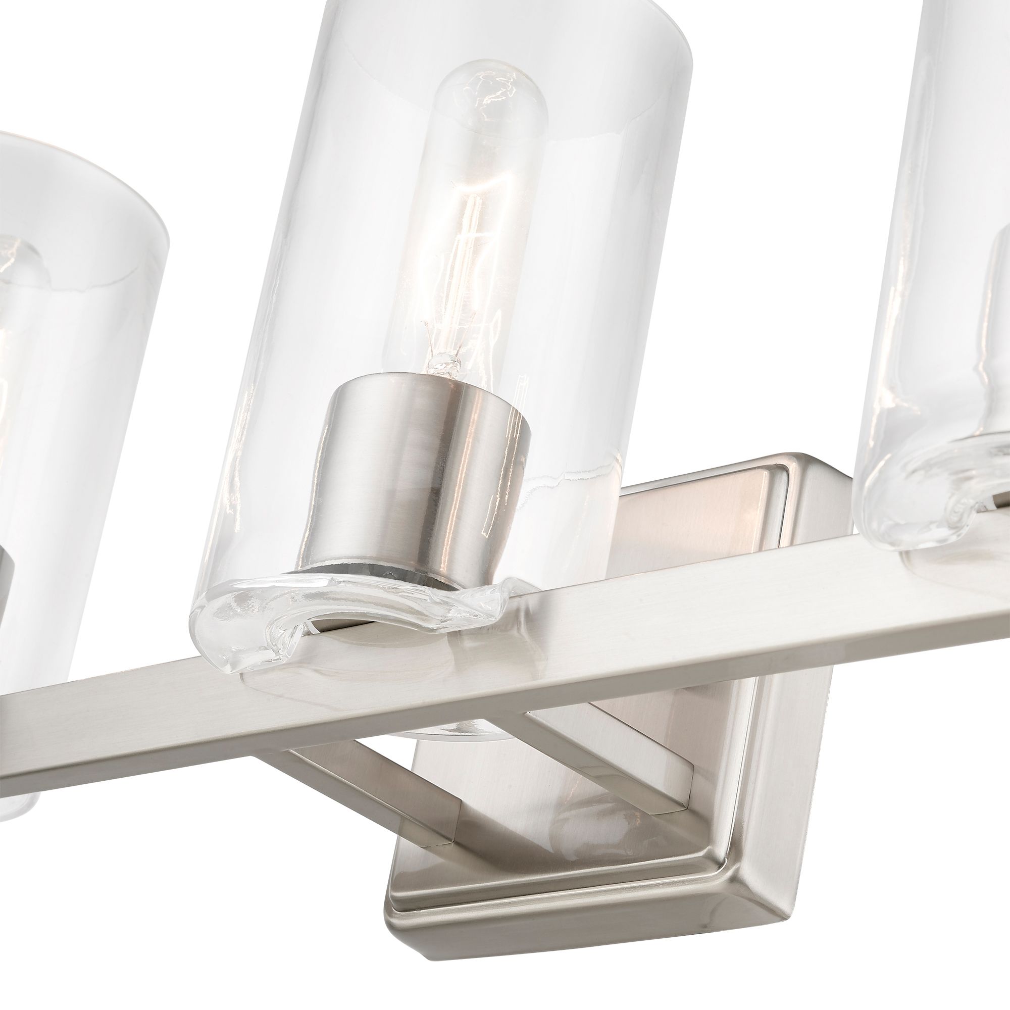 Clarion 3 Light Brushed Nickel Vanity Sconce