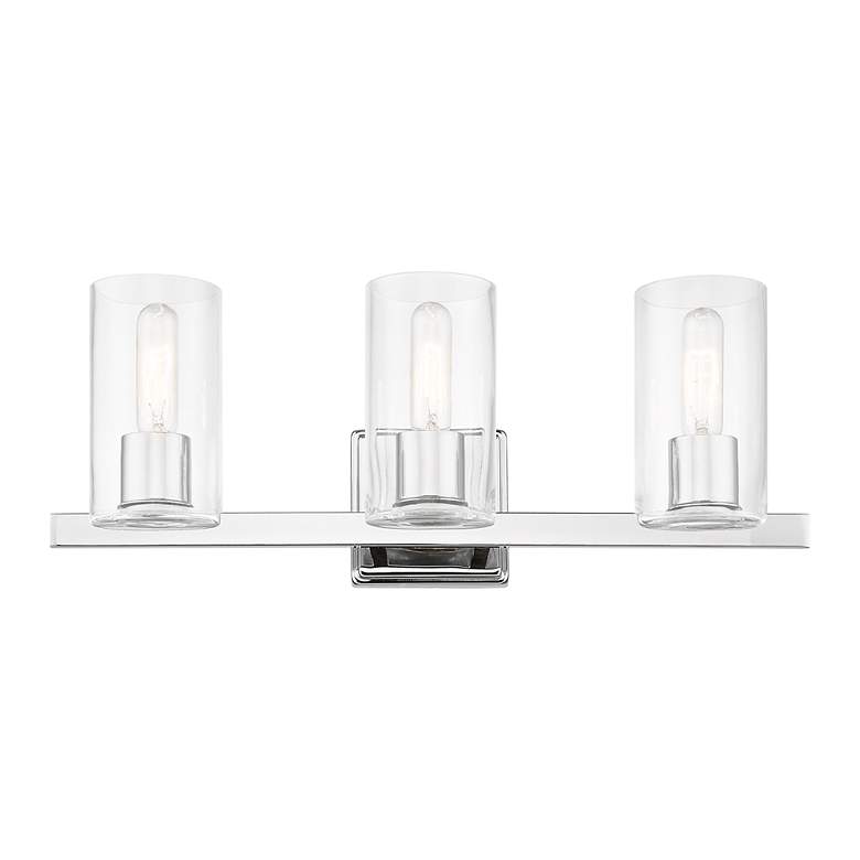 Image 5 Clarion 3 Light Polished Chrome Vanity Sconce more views