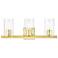 Clarion 3 Light Satin Brass Vanity Sconce
