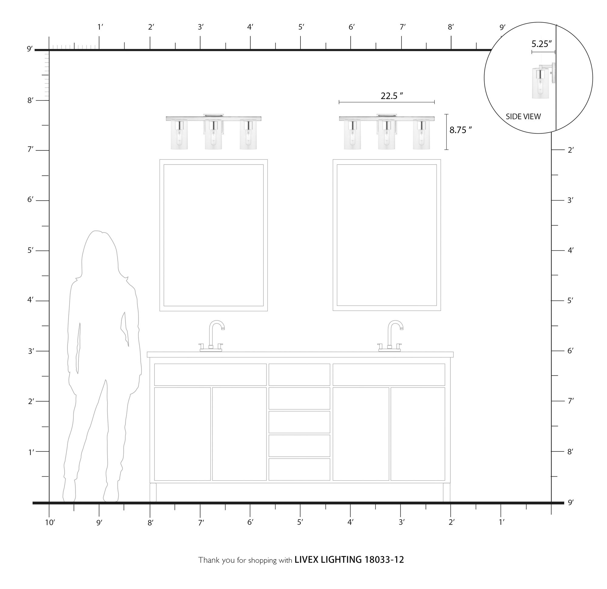 Clarion 3 Light Satin Brass Vanity Sconce