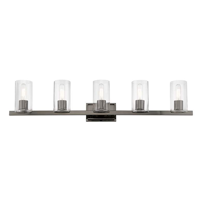 Image 5 Clarion 42" Wide Black Chrome 5-Light Bath Light more views