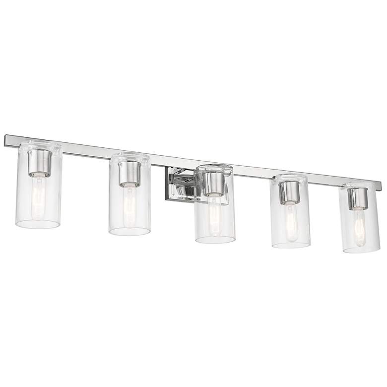 Image 7 Clarion 42" Wide Polished Chrome 5-Light Bath Light more views
