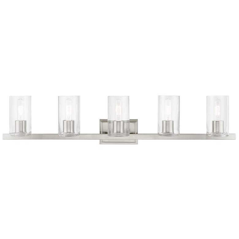 Image 1 Clarion 5 Light Brushed Nickel Vanity Sconce