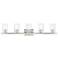 Clarion 5 Light Brushed Nickel Vanity Sconce