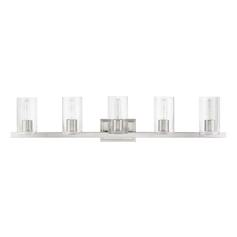 Image 3 Clarion 5 Light Brushed Nickel Vanity Sconce more views