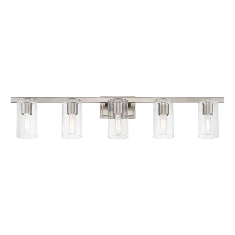 Image 5 Clarion 5 Light Brushed Nickel Vanity Sconce more views