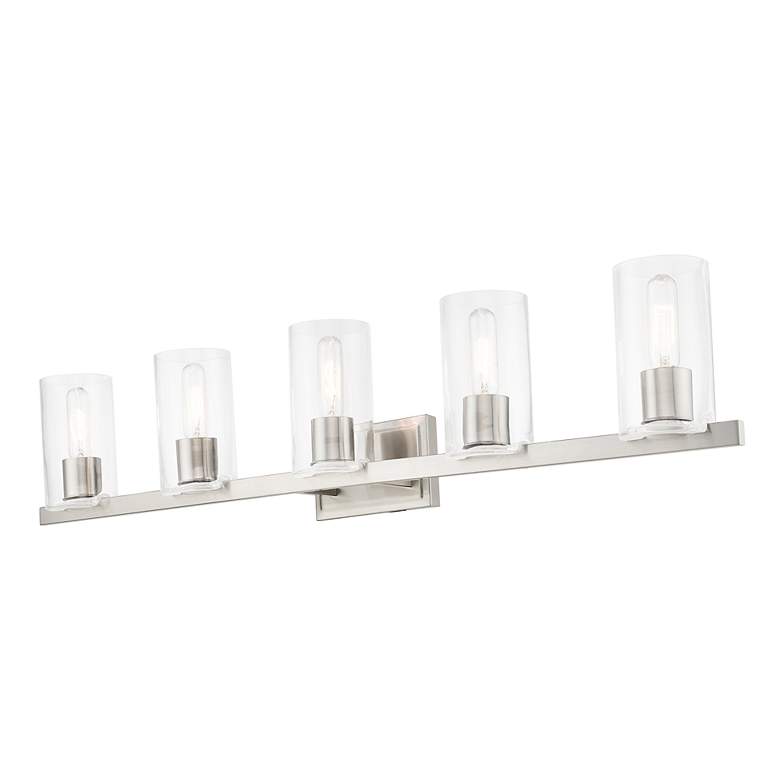 Image 6 Clarion 5 Light Brushed Nickel Vanity Sconce more views