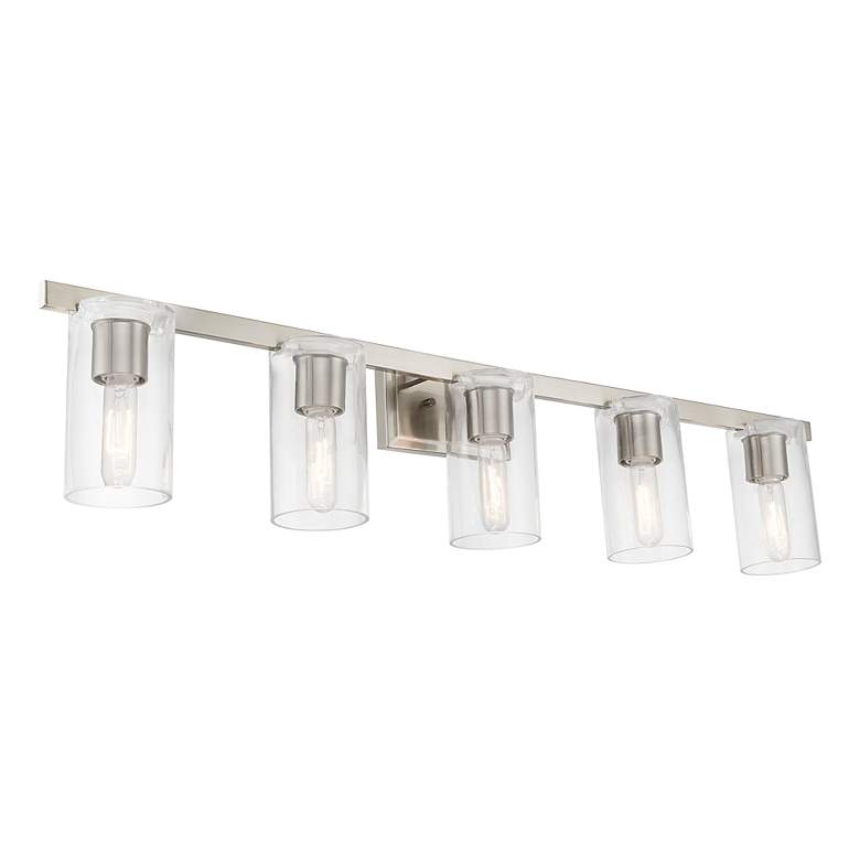 Image 7 Clarion 5 Light Brushed Nickel Vanity Sconce more views