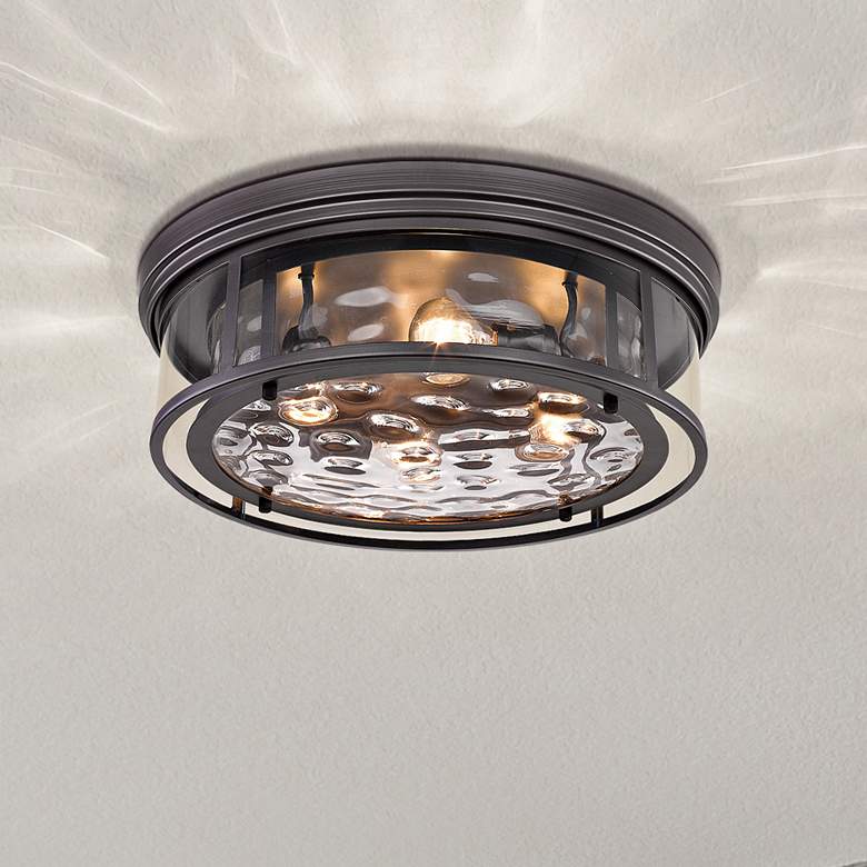 Image 2 Clarion by Z-Lite Bronze 4 Light Flush Mount