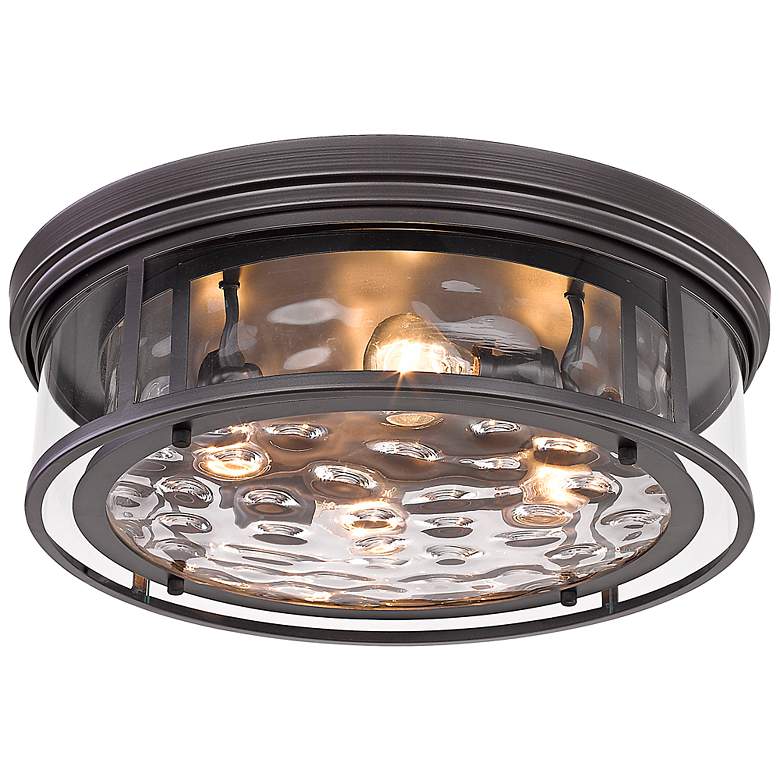 Image 6 Clarion by Z-Lite Bronze 4 Light Flush Mount more views