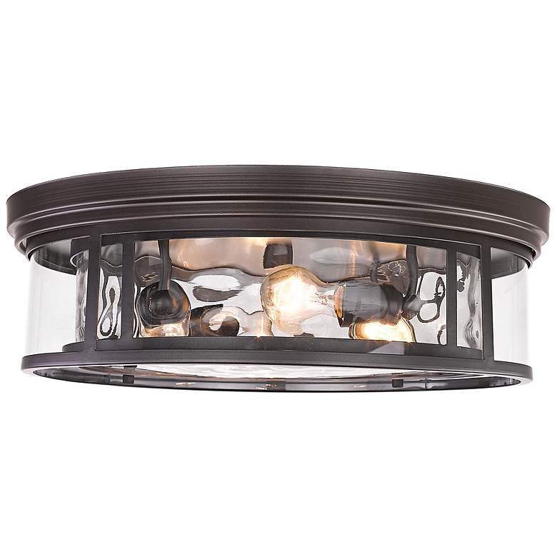 Image 7 Clarion by Z-Lite Bronze 4 Light Flush Mount more views