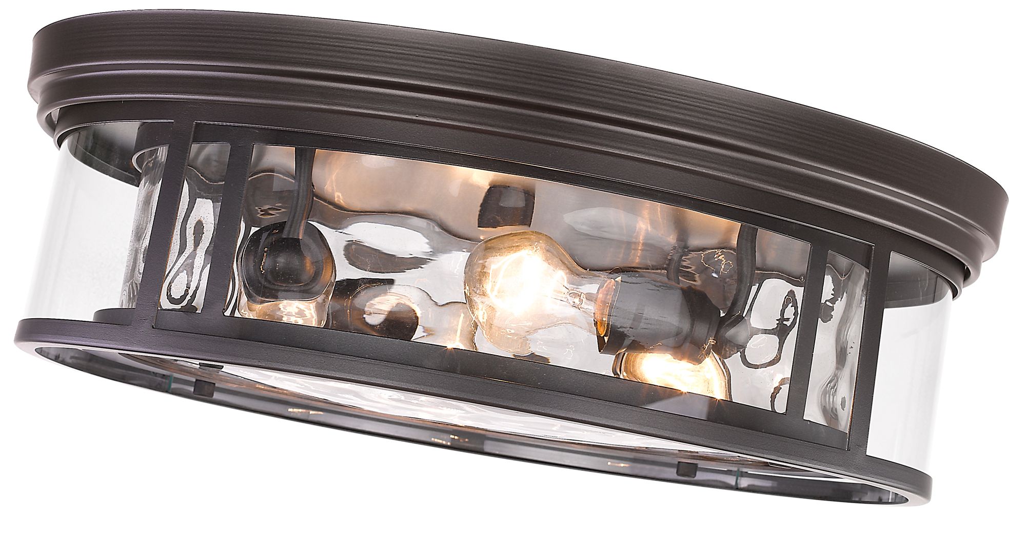 Clarion by Z-Lite Bronze 4 Light Flush Mount in scene